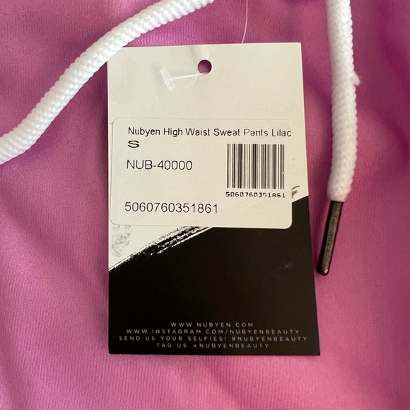 Nubyen high waisted pink joggers - Picture 3 of 3